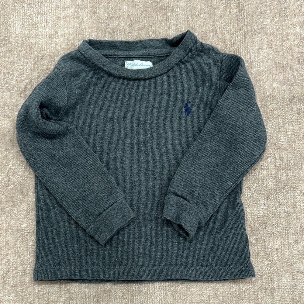 Ralph Lauren Kids Gray Long Sleeve Shirt